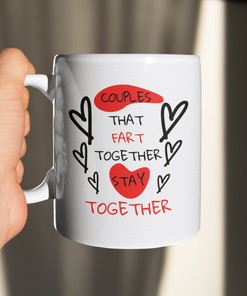 Farting Couple Mug Set - Valentine Gifts For Him or Her, Perfect Gift for Boyfriend or Girlfriend