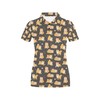 Fashionable Shiba Inu Print Design Women'S Polo Shirt - Perfect For Outdoors And Athleisure