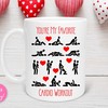 Favorite Cardio Workout Mug, Funny Valentine's Day Gifts for Him with Love Quotes