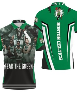 Fear The Green Polo Shirt With Celtics Design - Ideal Gift