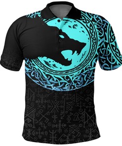 Fenrir Norse Wolf Viking Personalized Polo T-Shirt For Viking Lovers