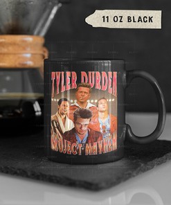 Fight Club Tyler Durden Coffee Mug with Powerful Message | Brad Pitt and Project Mayhem Inspired Mug