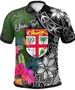 Fiji Men'S Tribal Tuna Fish All Over Print Polo T-Shirt
