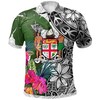 Fiji Turtle Plumeria Banana Leaf Crest Personalized Polo T-Shirt