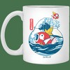 Fish Bowl Wave Valentine's Day Coffee Mug Set for Couples