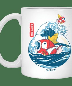 Fish Bowl Wave Valentine's Day Coffee Mug Set for Couples