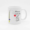 Fisherman Valentine's Mug - Best Catch Of His Life, Perfect Relationship Gift for Him, Valentines for Husband