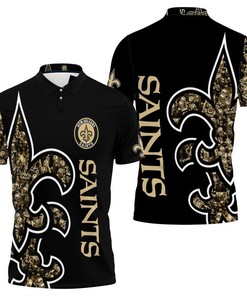 Flame 3D Polo Shirt For New Orleans Saints Nfl Fans - Perfect For Fans