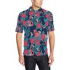 Flamingo Hibiscus Red Pattern Men'S Polo Shirt - Classic Design With A Twist