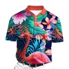 Flamingo Tropical Print Polo Shirt - Stay Cool And Stylish This Summer