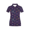 Flower Firework Print Women'S Polo Shirt - Perfect For Elegant Style