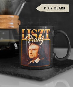 Franz Liszt Pianist and Classical Music Artist Mug: Vintage Film Movie Mug with Franz Liszt Tee Coffee Mug