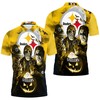 Freddy Jason Michael Myers Loves Pittsburgh Steelers Halloween 3D Polo Shirt - Best Gift For Fans