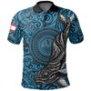 French Polynesia Blue Whale Tattoo Design Polo Shirt - Perfect Choice For Ocean Lovers