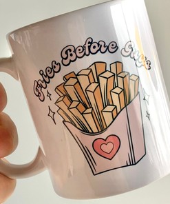 Fries Before Guys Mug Set for Valentine's Day, Cute and Funny Gifts for Lovers