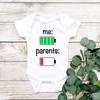 Full Battery Funny Baby Onesie - Cute and Unisex New Born Gift for Baby Shower