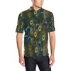 Fun Peacock Pattern Print Polo Shirt - Fun And Unique Design For Sporty Style