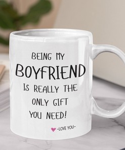 Funny Boyfriend Mug for Him - Valentine's Mug Set - Birthday Mug