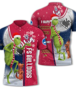 Funny Christmas The Grinch Fresno State Bulldogs Ncaa Unisex 3D Polo Shirt - Personalized And Stylish Fan Apparel