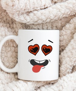 Funny Face Mug - Valentines Day Gift Idea - Personalized Mug
