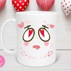 Funny Face Valentine's Day Mug Gift Set for Friend, Coworker or Coffee Lover