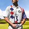 Funny Golf American Skull Polo Shirt Your Hole Is My Goal +1