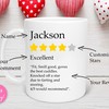 Funny Personalised Star Rating Review Valentine's Day Mug Gift for Him or Her