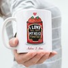 Funny Personalised Valentines Mug Gift Set, Romantic and Hilarious Gift for Him and Her