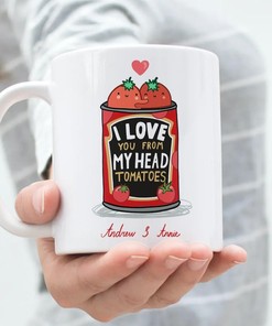 Funny Personalised Valentines Mug Gift Set, Romantic and Hilarious Gift for Him and Her