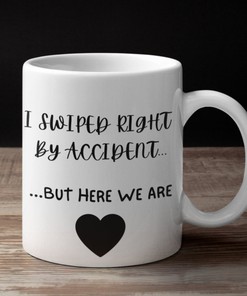 Funny Tinder Mug Set - Funny Valentines Gift for Him, Anniversary Gift, Gift for Boyfriend