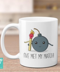 Funny Valentine Mug for Boyfriend & Girlfriend - I've Met My Match