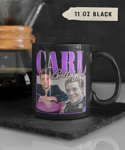 Gallagher Family Retro Coffee Mug | Carl Gallagher Coffee Mug | Frank Lip Liam Fiona Ian Gallagher Fan Black Mug