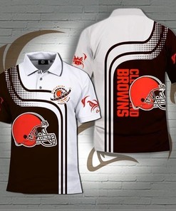 Gear Up For Game Day With Cleveland Browns Nfl American Football 3D Polo Shirt