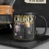 George Carlin Sarcastic and Ironic Coffee Mug: Black Mug with Funny Humor and Stupid People Quote
