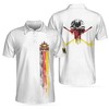 Germany Flag Polo Shirt With Skull Design For Golf Fans - A Perfect Gift