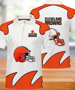 Get Classic With Cleveland Browns White Polo Shirt