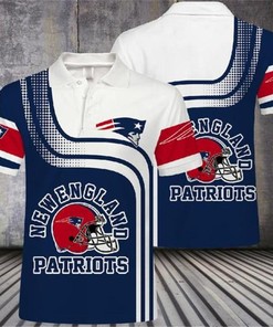 Gift For Nfl Fans - Casual Polo Shirt Featuring New England Patriots