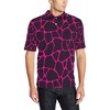 Giraffe Pink Background Texture Polo Shirt For Men - Ideal For Giraffe Lovers