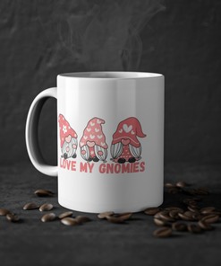 Gnome Valentine Mug - Cute Valentine Mug - Valentine Gnome Coffee Cup - Valentine Gnome Couple Mug