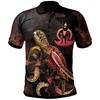 Gold Blooming Hibiscus Polynesian Turtle Vanuatu Polo Shirt
