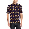 Gold Horse Pattern Polo Shirt For Men - Ideal For The Horse Lover And Golf Fans