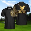 Golden Tattoo Golf Polo Shirt - Great Gift For Golfers And Vintage Tattoo Enthusiasts