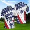 Golf American Flag 3D Polo Shirt - Patriotic And Fun Design