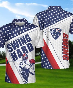 Golf American Flag 3D Polo Shirt - Patriotic And Fun Design
