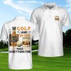 Golf And Wine Make Everything Fine Polo Shirt - Perfect Father'S Day Gift For Golf And Wine Lovers
