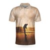 Golf Polo Shirt - Experience The Beauty Of Golf At Sunset With This Sporty Shirt