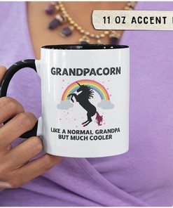 Grandpacorn Coffee Mug with Dabbing Unicorn Grandpa Design | Perfect Birthday Present for Grandfathers