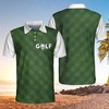 Green Background Polo Shirt For Golf Lovers - Great Addition To Any Golf Fan'S Wardrobe