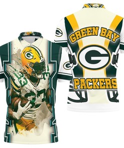 Green Bay Packers Aaron Jones 33 Athletic 3D Polo Shirt For Men - Perfect For Game Day