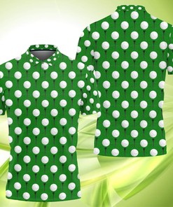 Green Polo Shirt For Golf Lovers - Classic Golf Fan'S Uniform